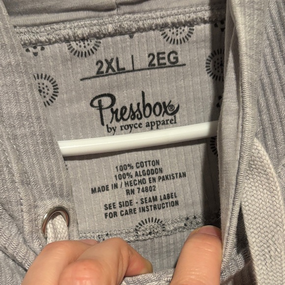 Pressbox Gray Cotton Hoodie - Picture 2 of 11
